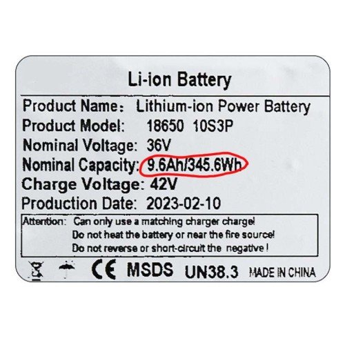 Battery 36 V 9,6 A/H M365/1S/ESSENTIAL/MI3  for XIAOMI